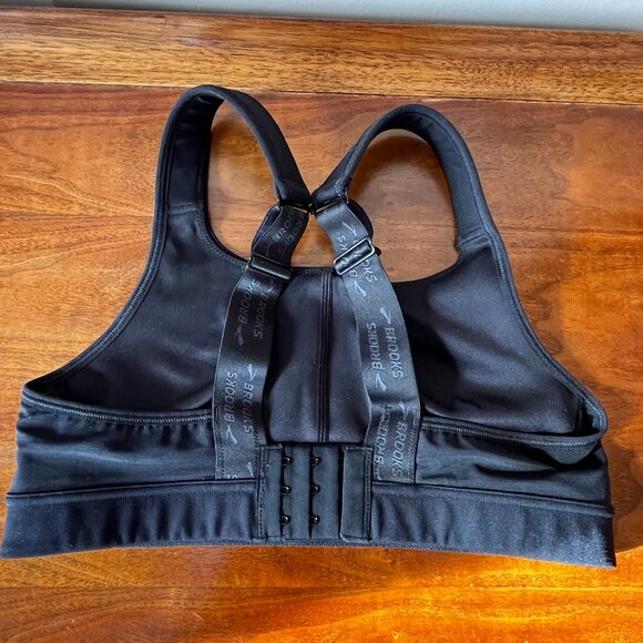 Brooks Convertible 2.0 Sports Bra Size 32B Black Running Athletic High Impact - Picture 3 of 9